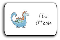 personalized stickers blue dinosaur