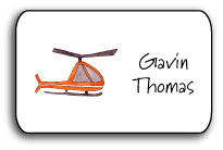 personalized stickers helicopter