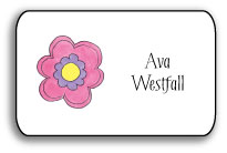 personalized stickers pink daisy
