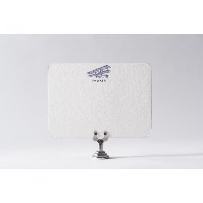 black plane baby stationery