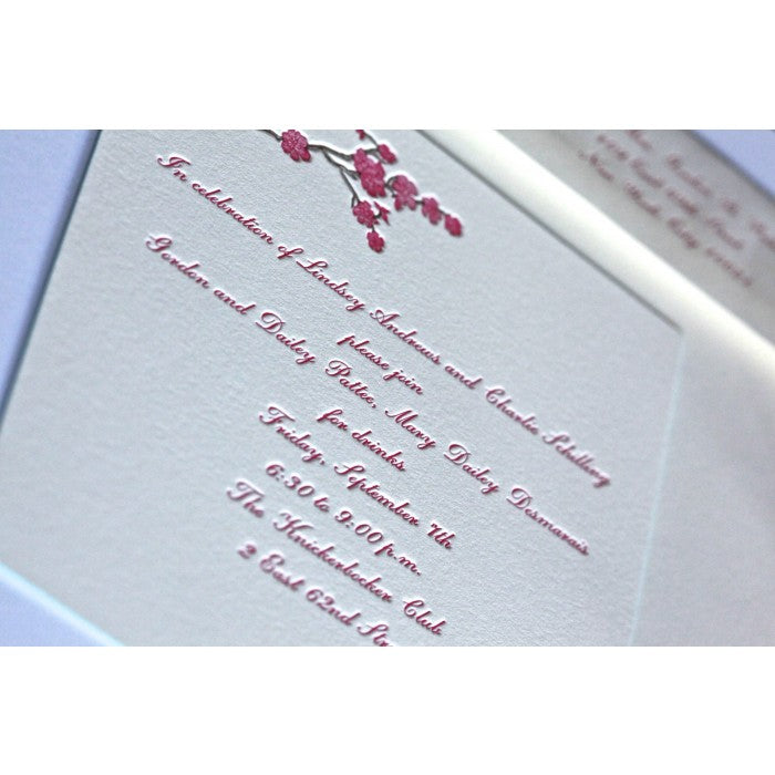 blossom engagement party card