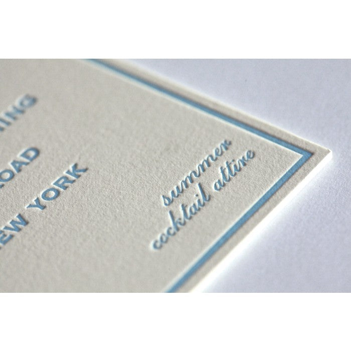 blue hydrangea rehearsal dinner invitation
