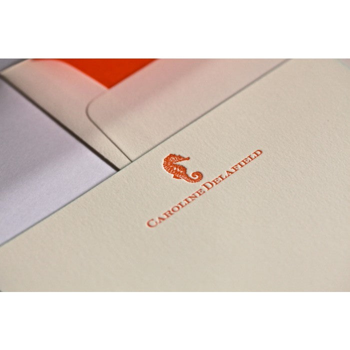 carrie sea horse letter sheet stationery