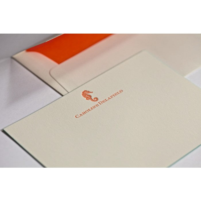 carrie sea horse letter sheet stationery