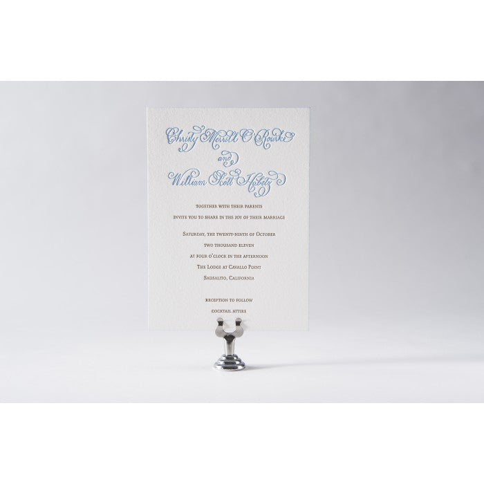 christy & william wedding invitation