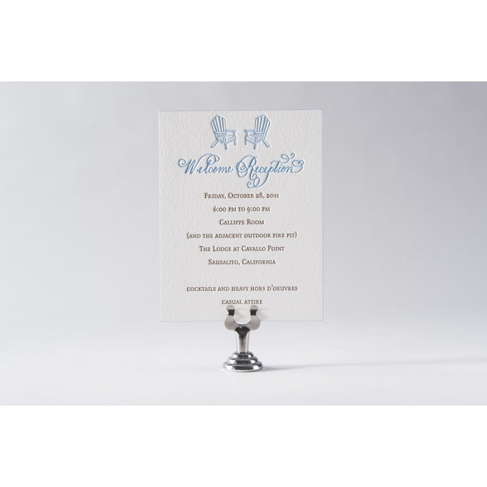 christy & william welcome party invitation
