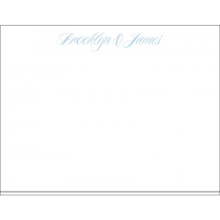 flat print baby announcement - cute cursive