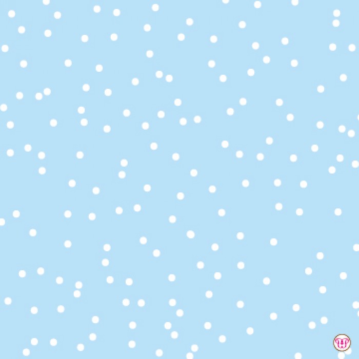 flat print baby announcement - darling dots blue