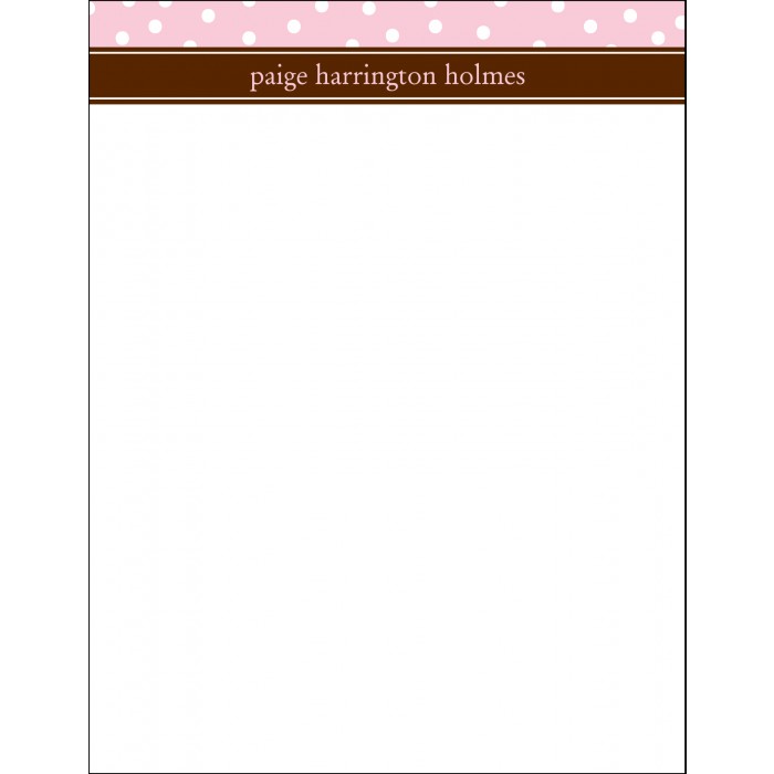 flat print baby announcement - darling dots pink