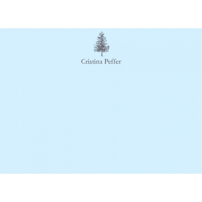 evergreen tree social stationery
