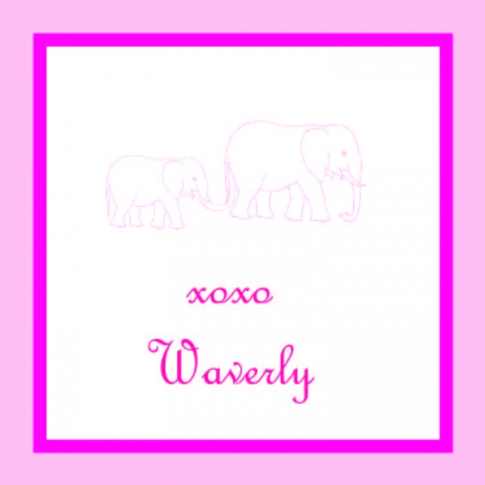 elephant baby gift stickers