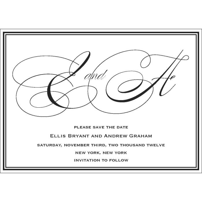 ellis & andrew save the date envelopment