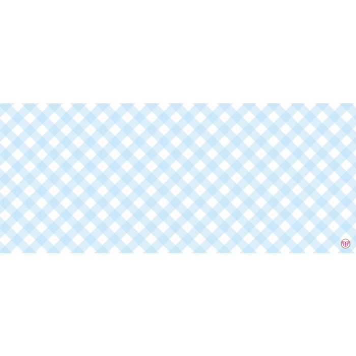 flat print baby announcement - gingham blue