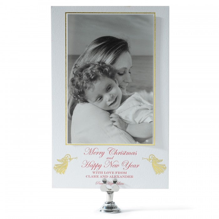 golden angel holiday card
