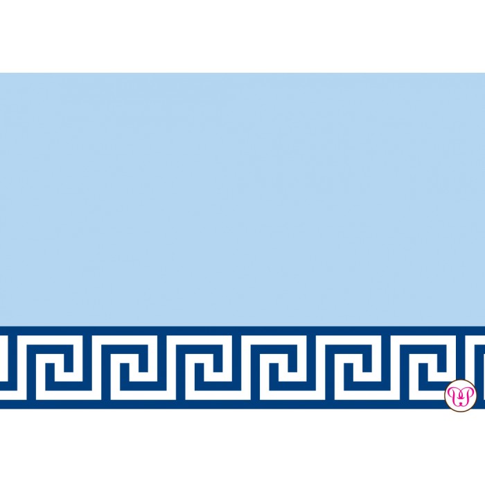 greek key accent enclosure card