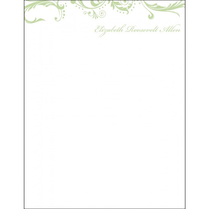 flat print baby announcement - green elegance