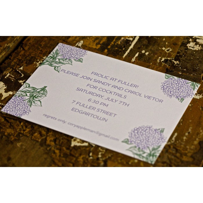 hydrangea cocktail & dinner parties