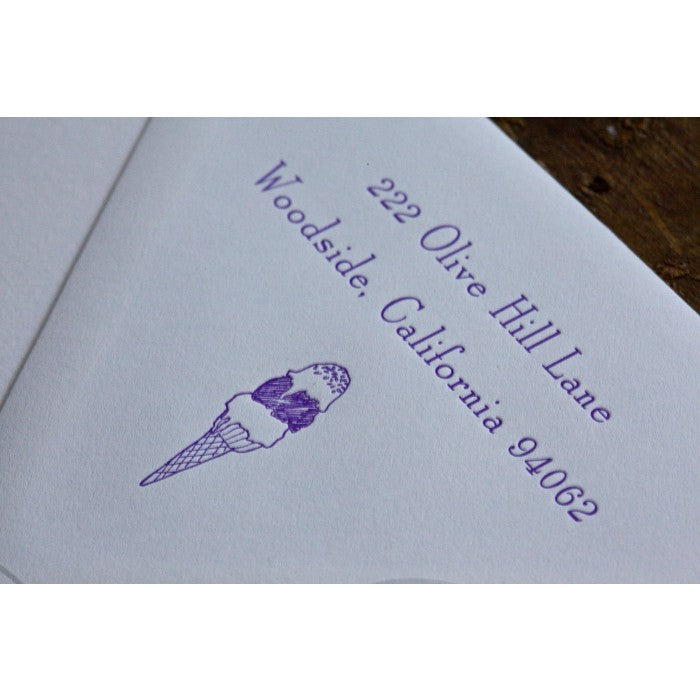 ice cream baby stationery