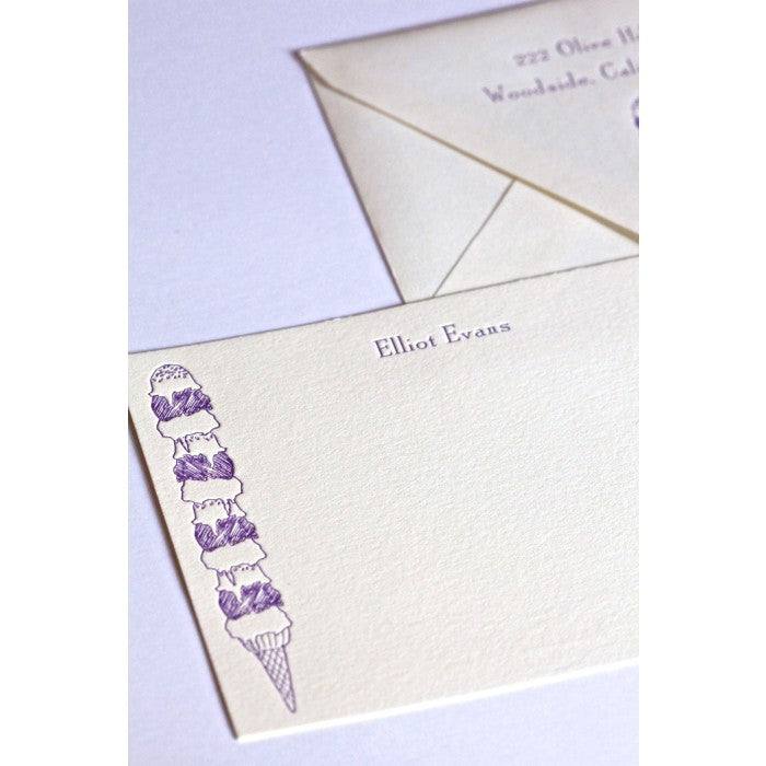 ice cream baby stationery