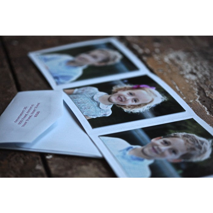 merry tri-fold holiday card