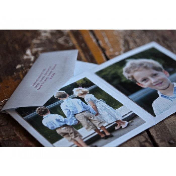 merry tri-fold holiday card