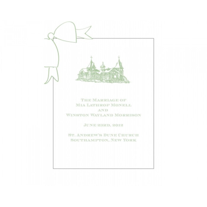 mia & winn wedding program cover cards