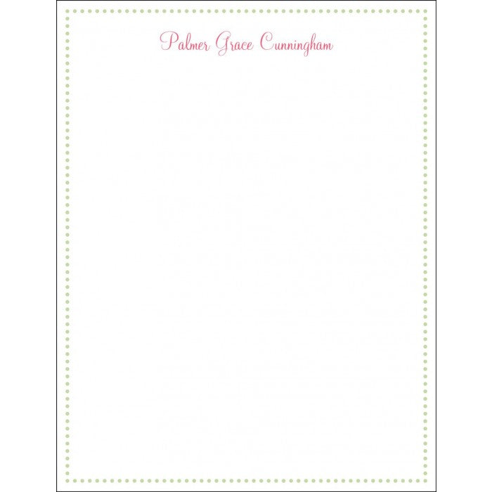 flat print baby announcement - pink ribbon