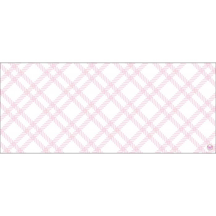 flat print baby announcement - pink tartan