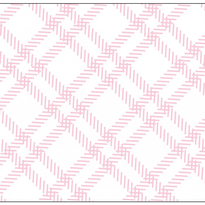 flat print baby announcement - pink tartan
