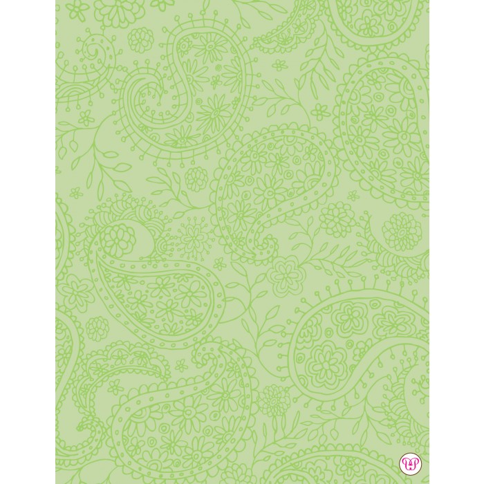 flat print baby announcement - pretty paisley blue
