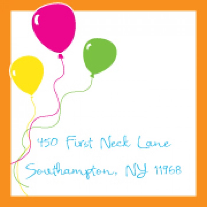 kid's parties invitations - rainbow balloons