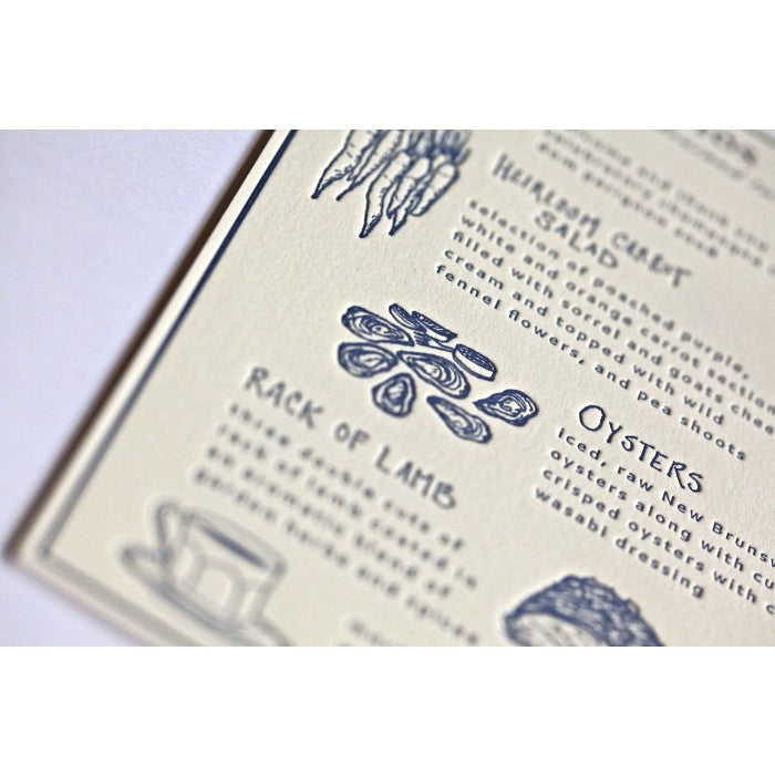 renee & carlos menu card