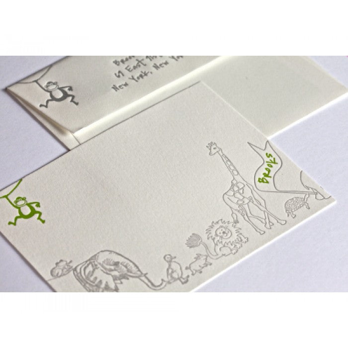 brooks animals kid's stationery