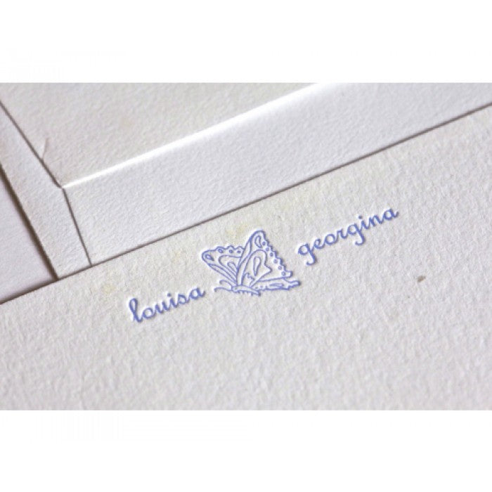butterfly baby stationery