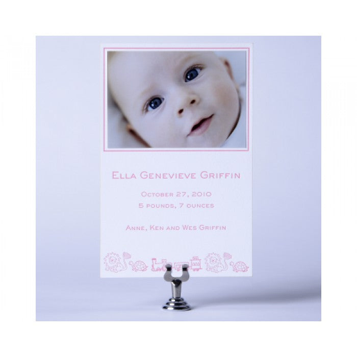 letterpress baby announcement - ella