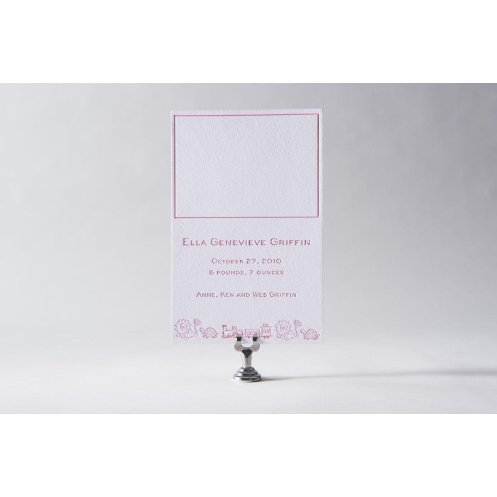 letterpress baby announcement - ella