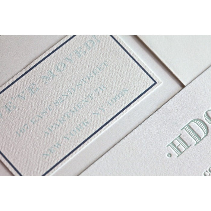 letterpress baby announcement - hutchison