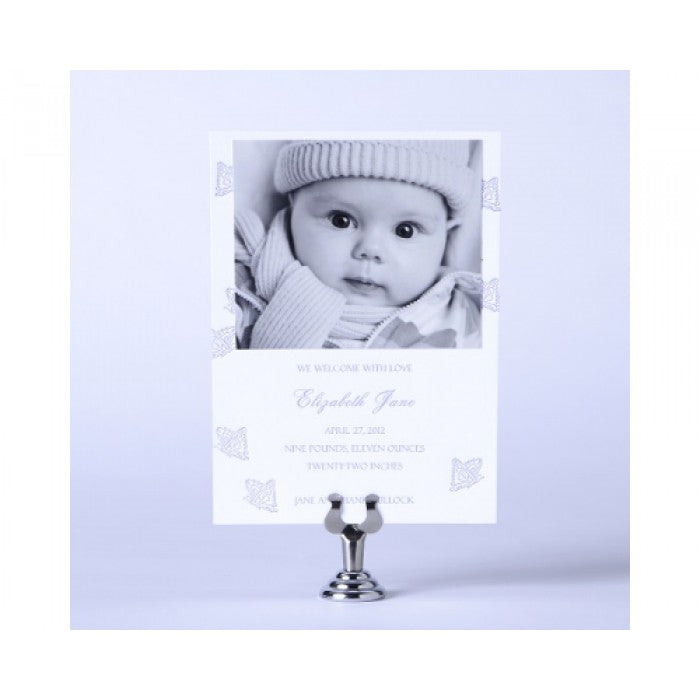 letterpress butterfly baby announcement - jane