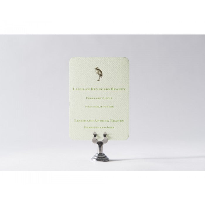 letterpress baby announcement - lachlan