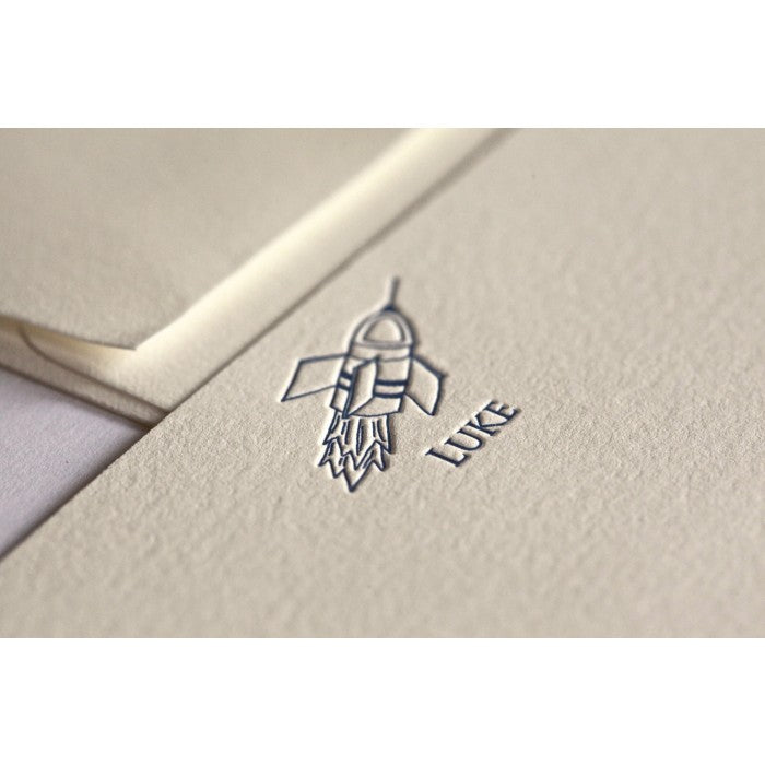 luke rocket baby stationery
