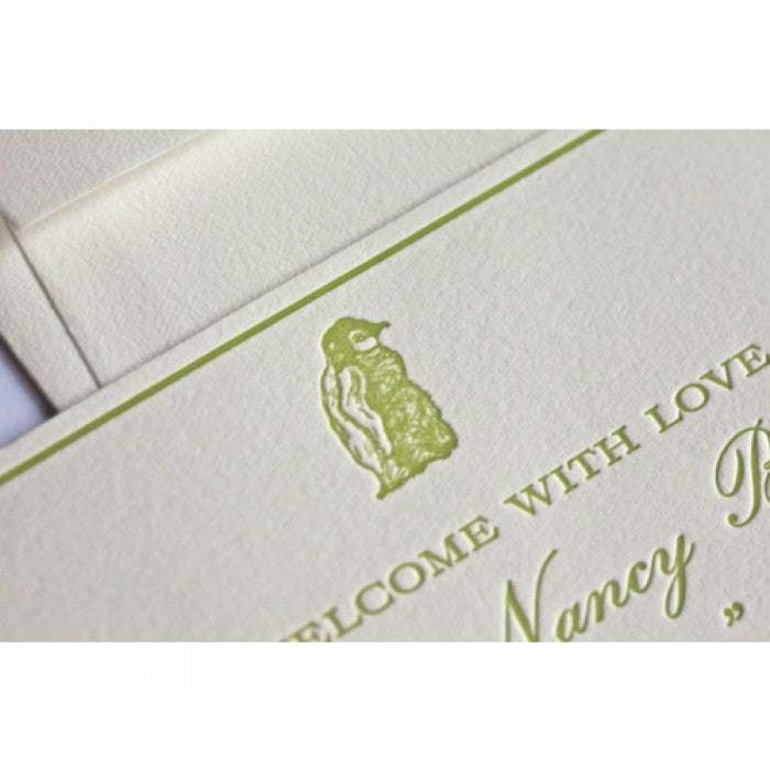 letterpress baby announcement - maggy