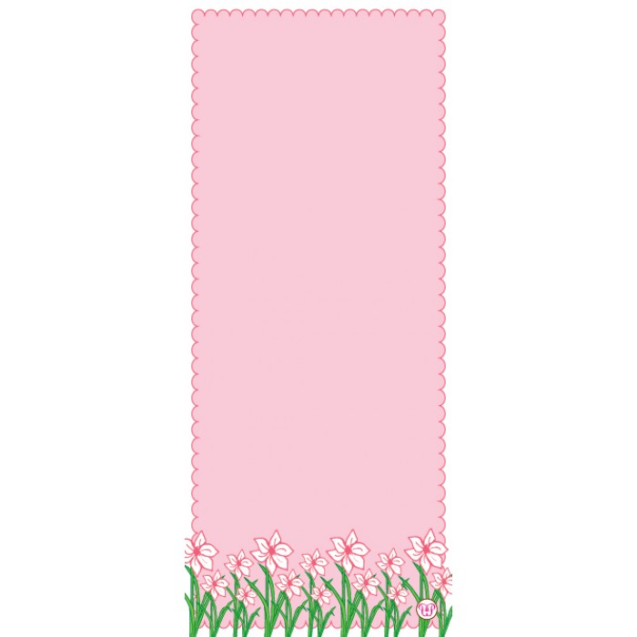 flat print baby announcement - spring garden