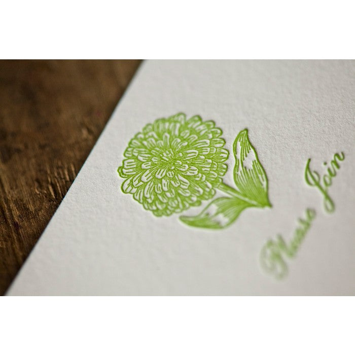 spring zinnia fill in invitations