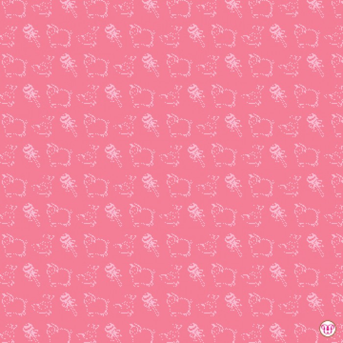 flat print baby announcement - tiny tootsie pink