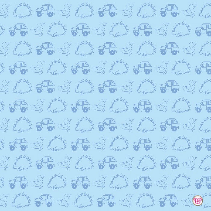 flat print baby announcement - tiny tootsies blue