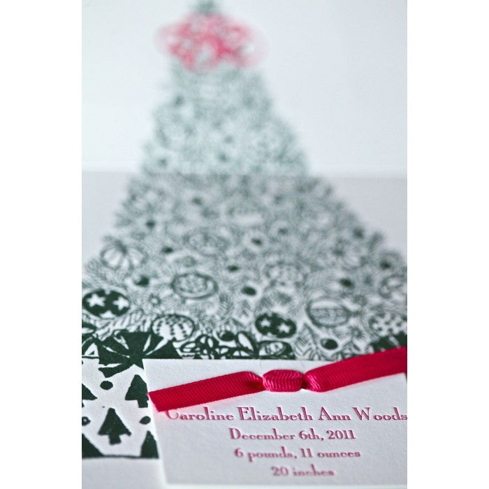 tree annoucement holiday card