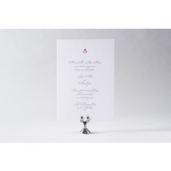 trish & mike wedding invitation card