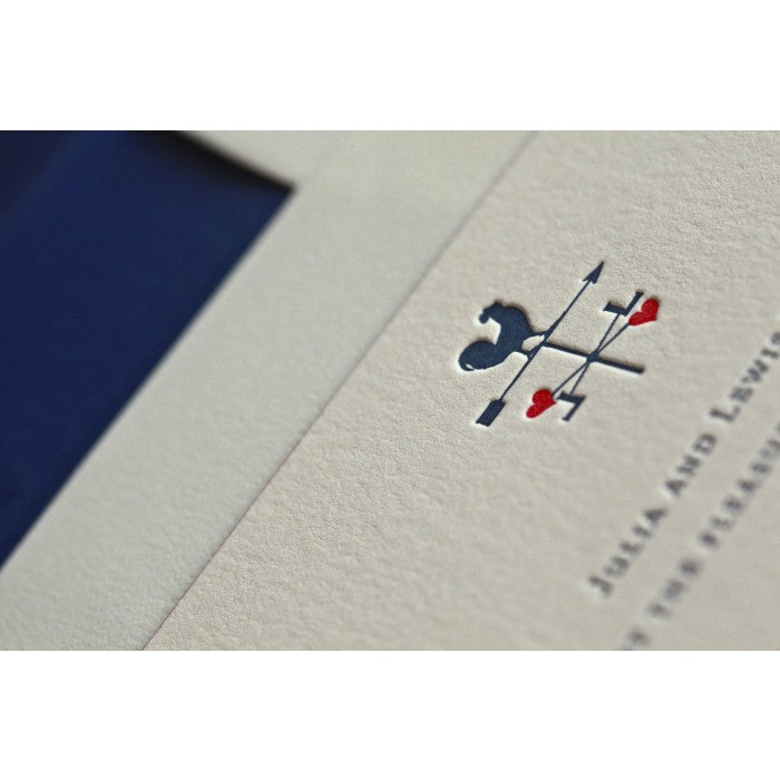 weather vane rehearsal dinner invitation