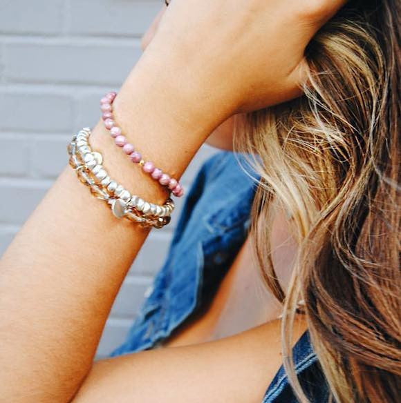 Customize Your Charm - Rhodonite Classic Charm Bracelet