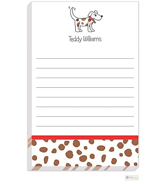 personalized - puppy dog notepad